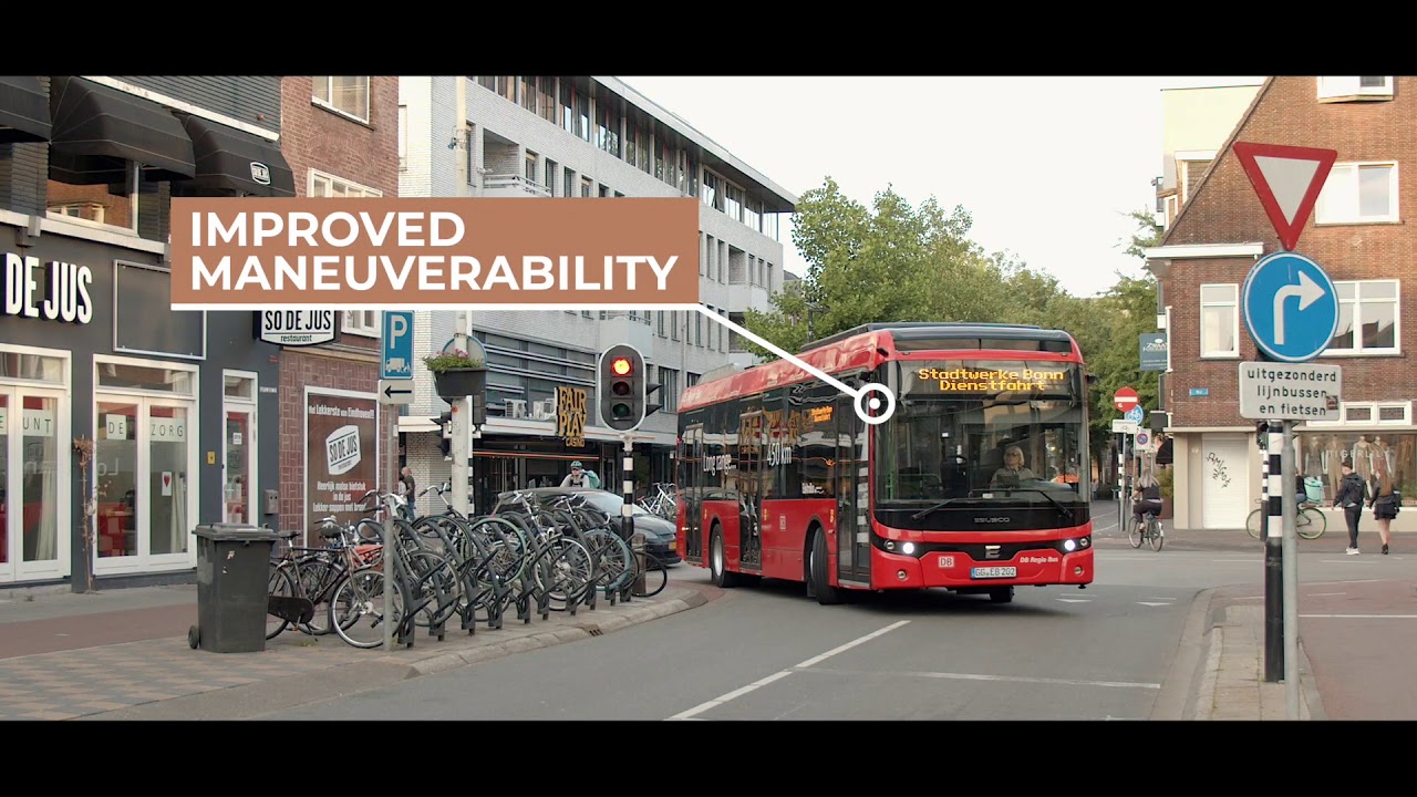 MirrorEye and CornerEye camera system on Ebusco electric bus to increase safety and save costs.