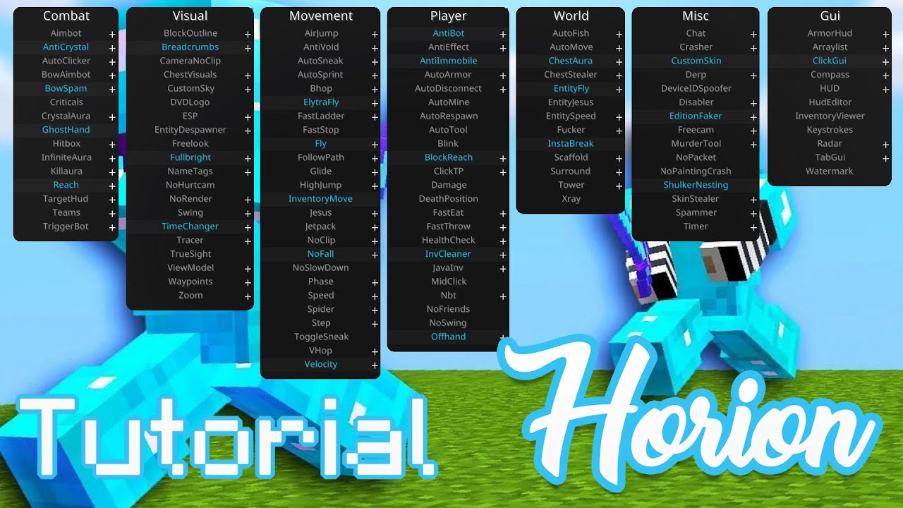 How To USE Horion Hacked Client TUTORIAL 26.0