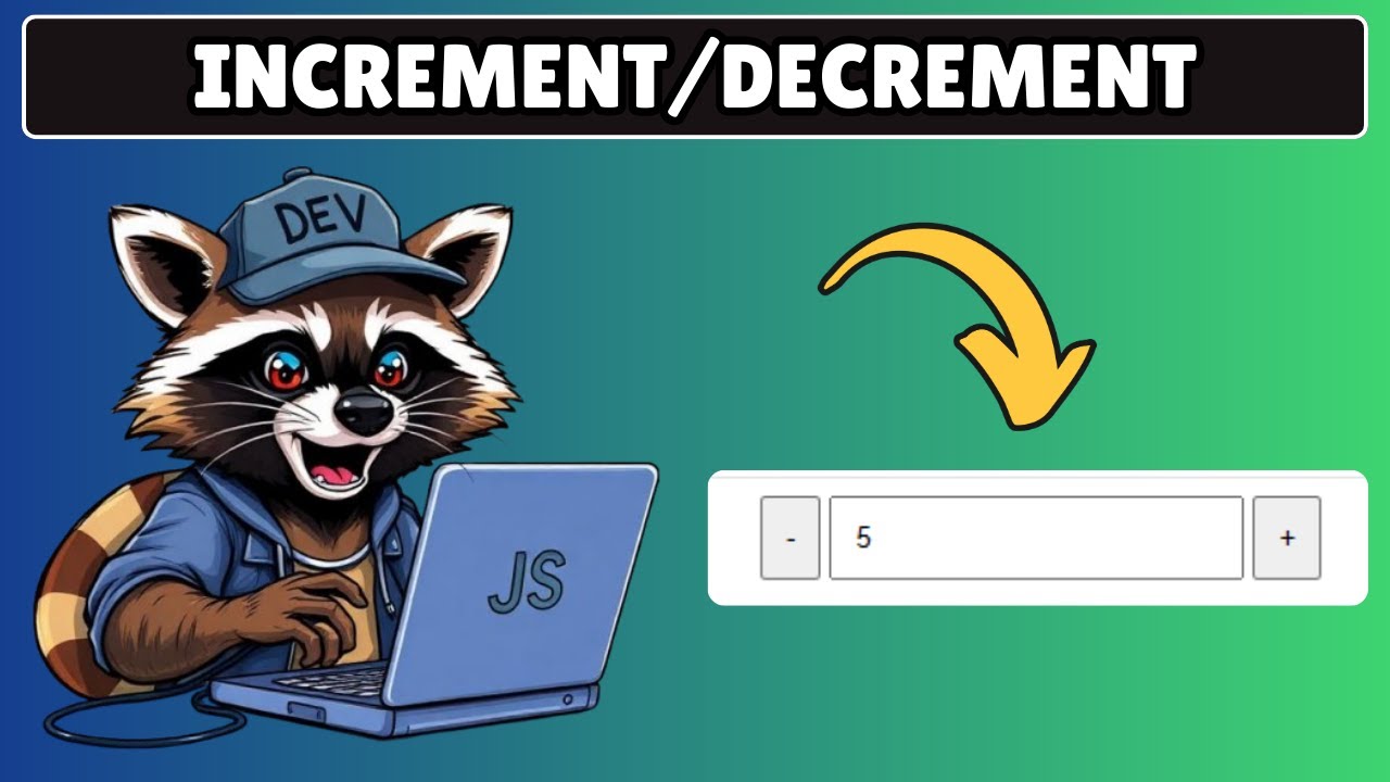 Как увеличить и уменьшить счетчик при нажатии кнопки в Javascript