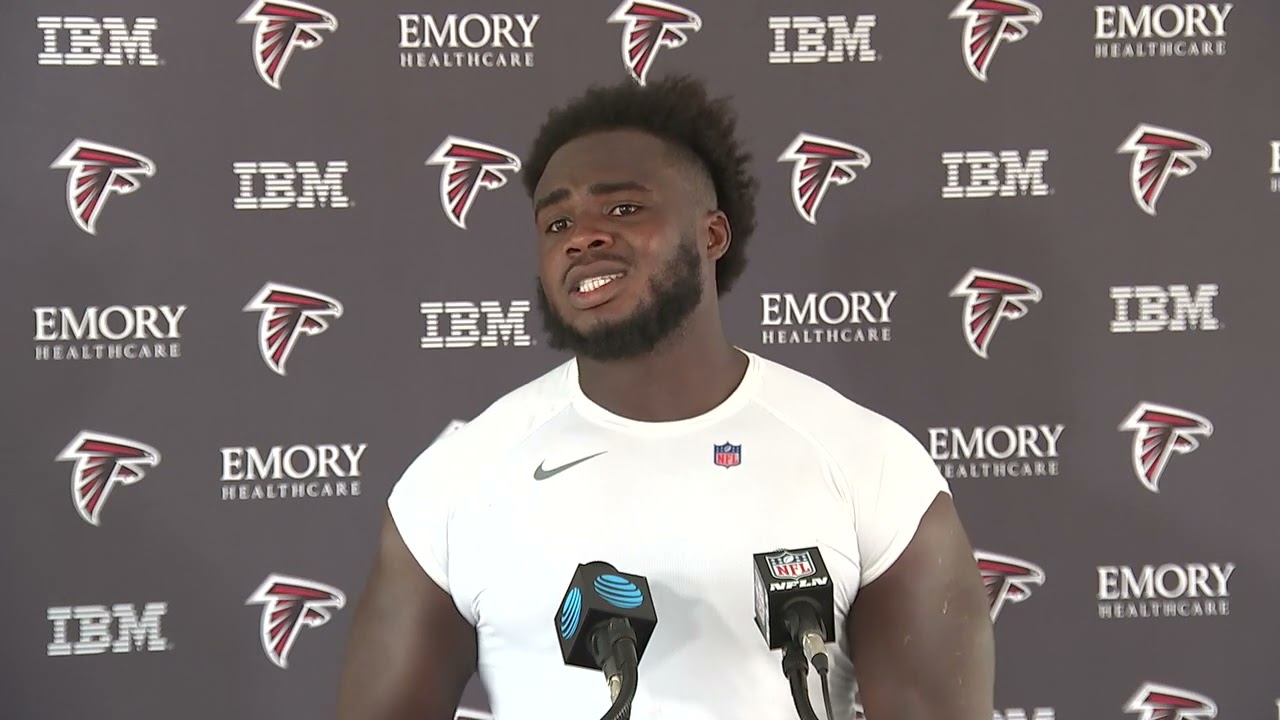 Atlanta Falcons DL Grady Jarrett Media Availability - Training Camp Day 7