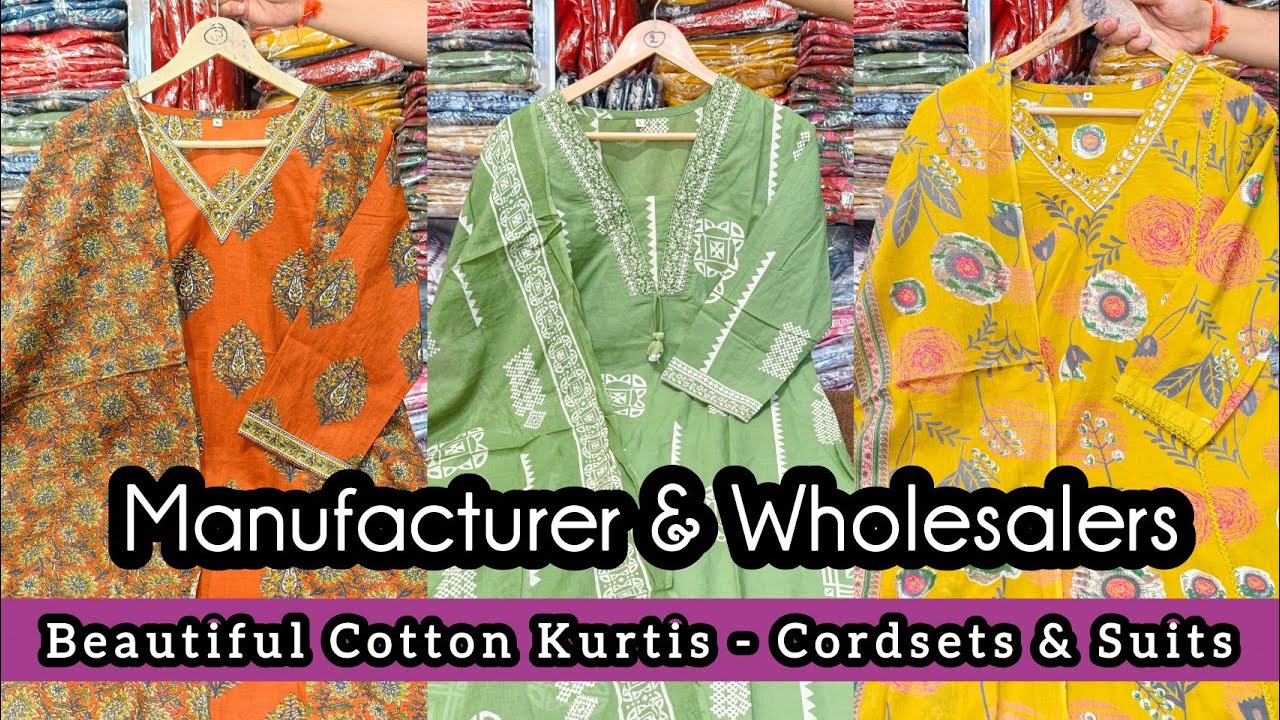 💞 Beautiful Cotton Short - Long Kurtis - Cordsets & Suits Manufacturer - Fashwomania 💞