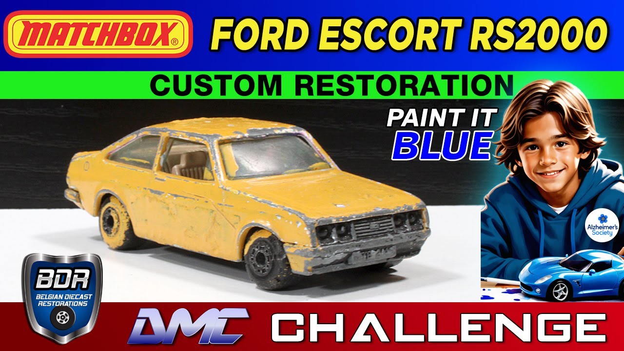Paint it Blue! Matchbox 9F Superfast Ford Escort RS2000 Custom Restoration