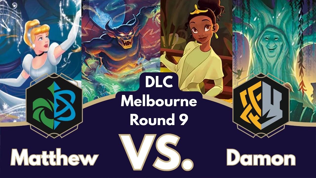 Lorcana DLC Melbourne Round 9 | Emerald Sapphire vs Amber Steel | Winterspell Meta