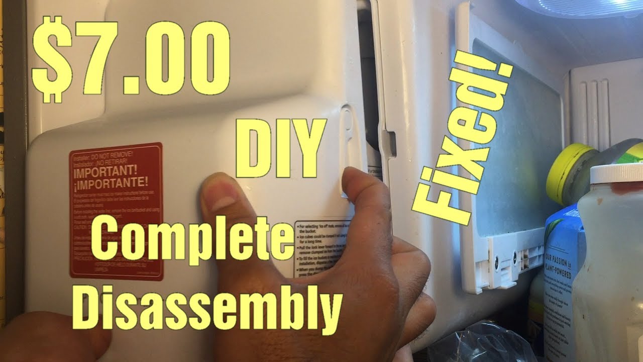 Leaking Samsung Refrigerator Ice Maker, With Clumps of Ice. How to Fix  RFG297 RFG297AA, RFG297AARS