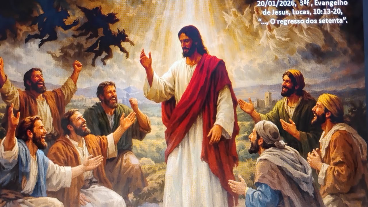 ...O regresso dos setenta. Lucas, 10:13-20. #jesus #vidaeterna #fraternidade #fe #evangelho 