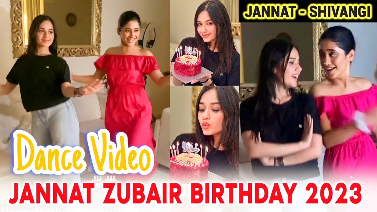 Shivangi Joshi at Jannat Zubair Birthday 2023 🎂Midnight #shinat 😍| Jannat and Shivangi Dance