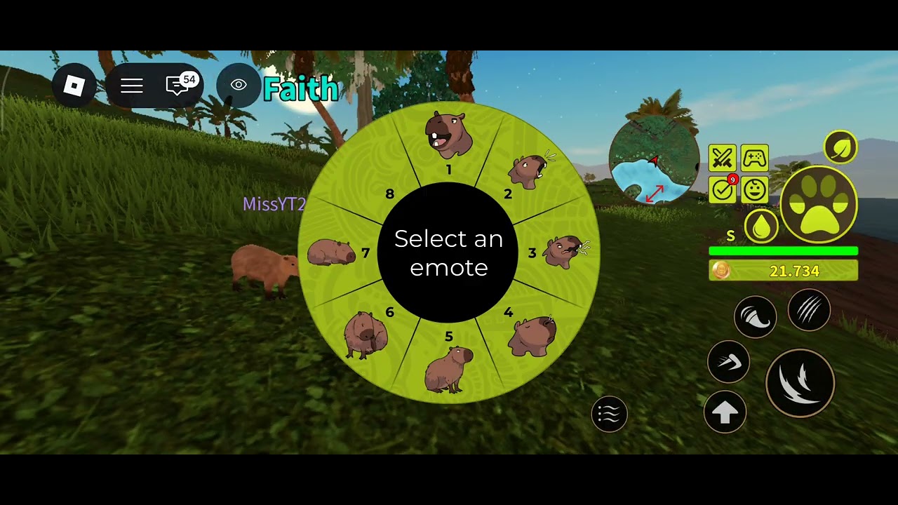 Jugando con el capibara en Junla life 