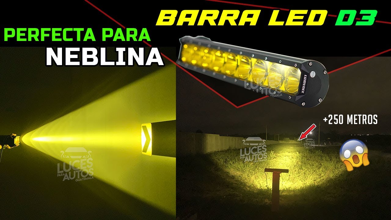 BARRA LED D3 AMARILLA ¿Cómo iluminan las barras amarillas?  Pruebas en campo abierto y analisis.