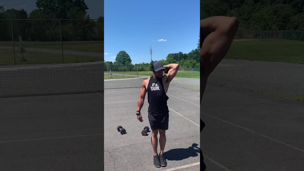 Reverse Grip Overhead Tricep Extension, Dumbbell