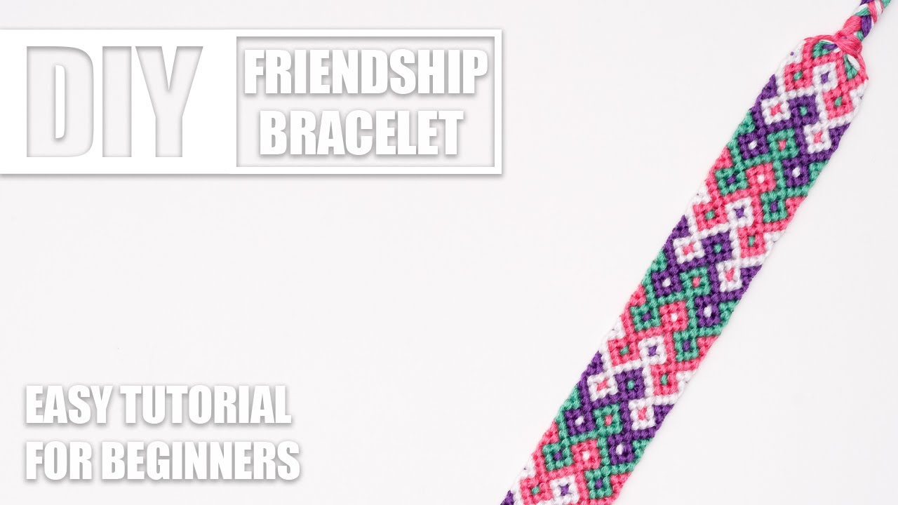 Double Thick Chevron Dagger Diamond Square Macrame Friendship Bracelets | Easy Tutorial for Beginner