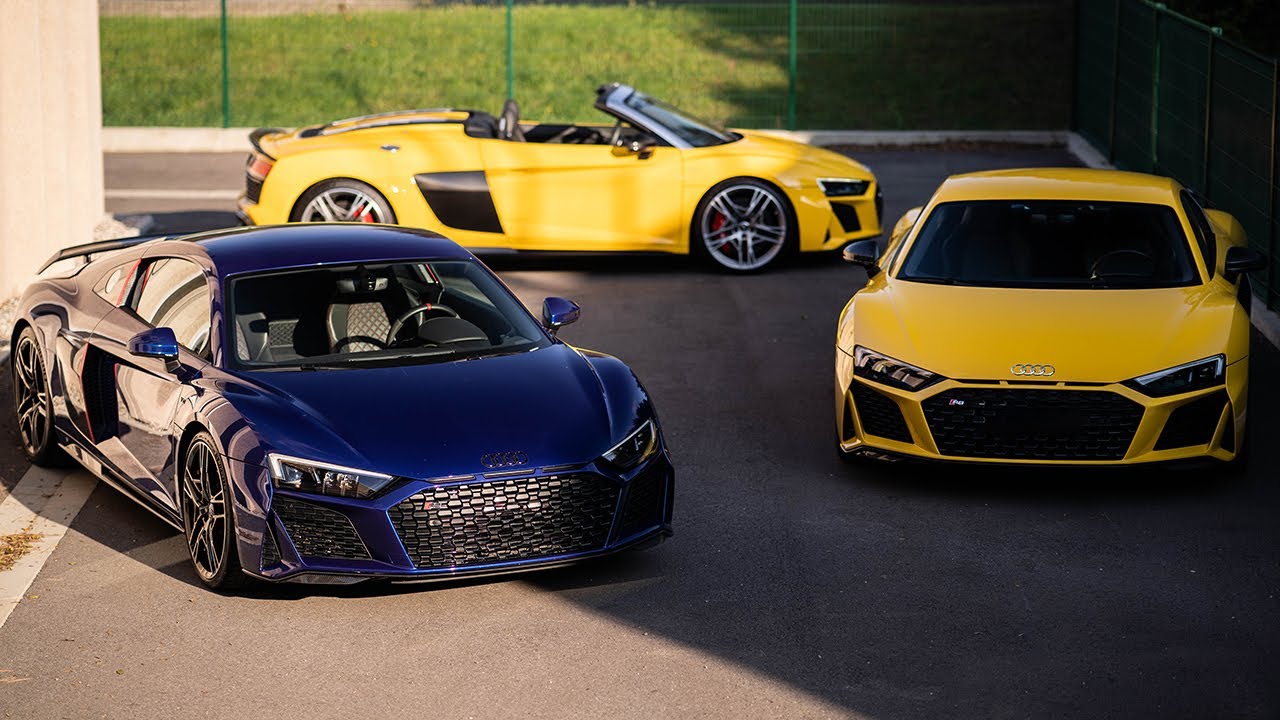 Trois Audi R8 Performance ! Coupé ou Spyder, vous avez le choix !