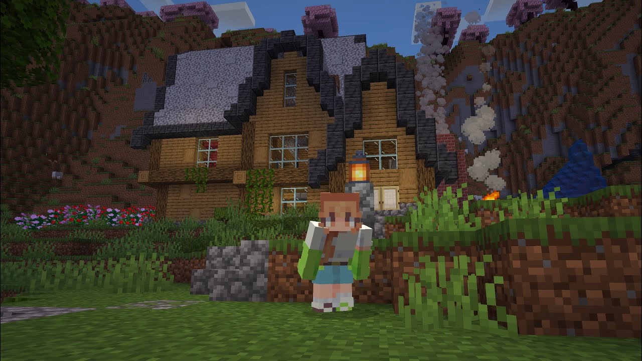 minecraft asmr - first video in my new world (close whispers, gum chewing)