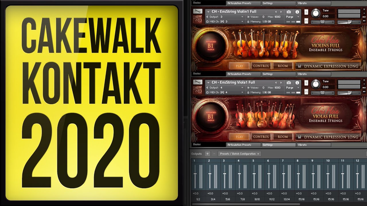 Как использовать Kontakt в Cakewalk от Bandlab (2020)