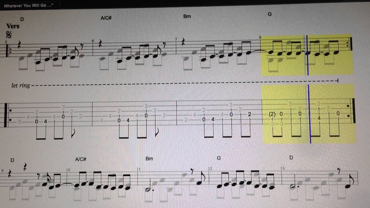 Wherever You Will Go - The Calling - TabFaceGuitar by Alvaro Ferreira Pinto - Enjoy!