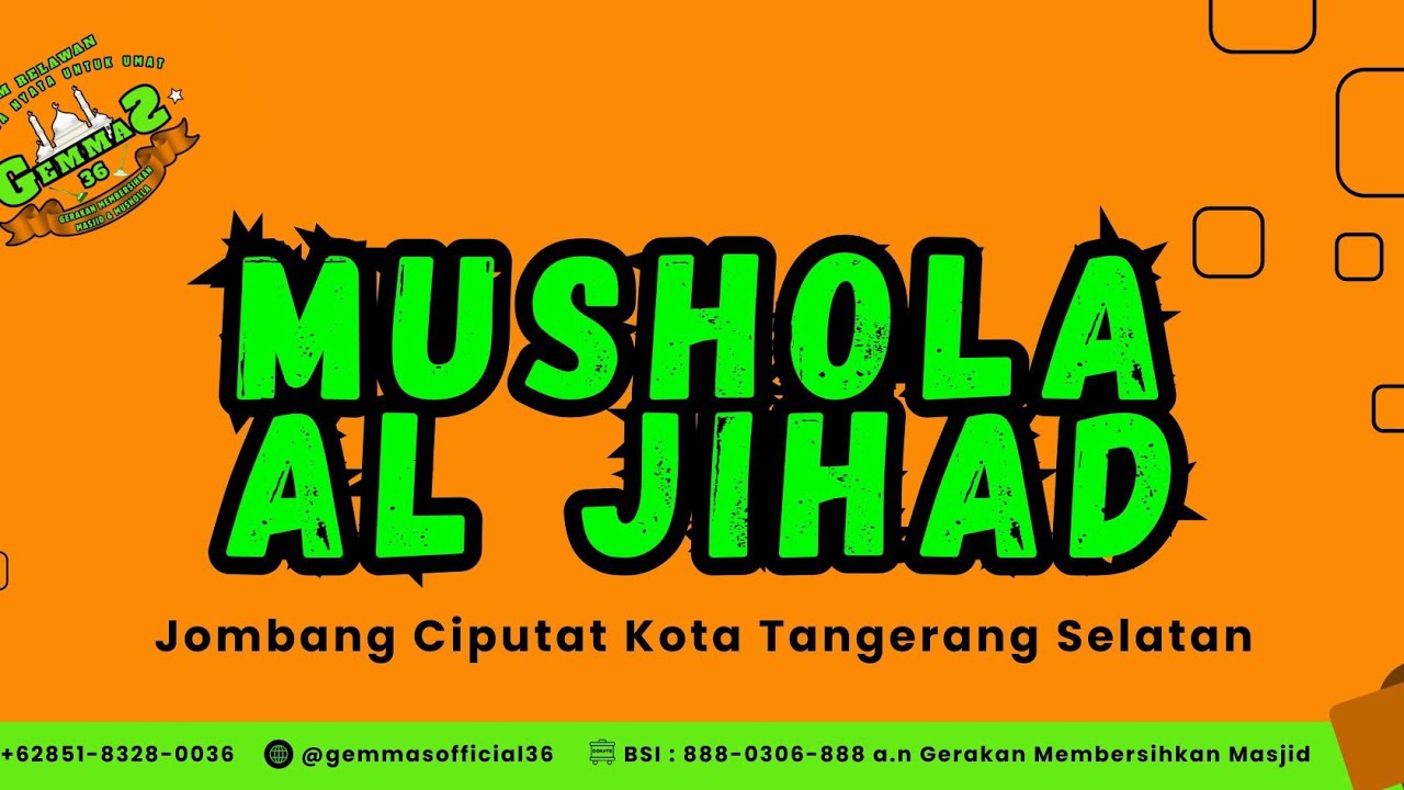 Gerakan Membersihkan Masjid dan Mushola || Mushola Al Jihad Rawa lele Jombang Ciputat TangSel