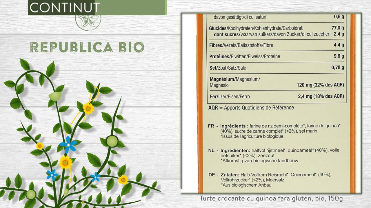 Turte crocante cu quinoa fara gluten, bio, 150g