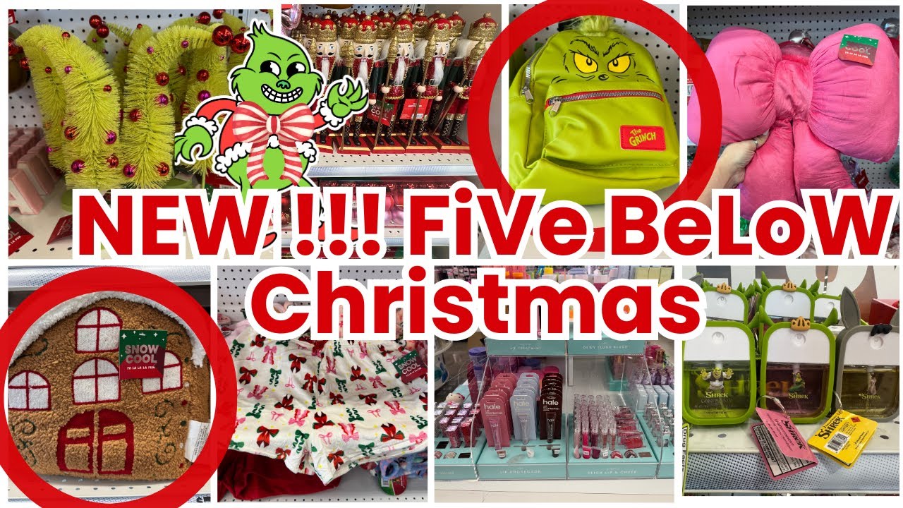 NEW FIVE BELOW GRINCHMAS 2025 🎁 CHRISTMAS DECOR + GIFTS SHOP WITH ME