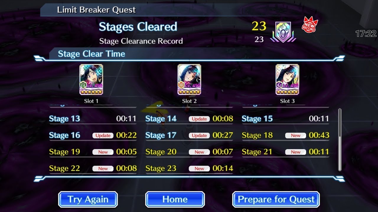 Trying to do 25 stages with ONLY GISELLE! Bleach Brave Souls! Limit Breaker Quest
