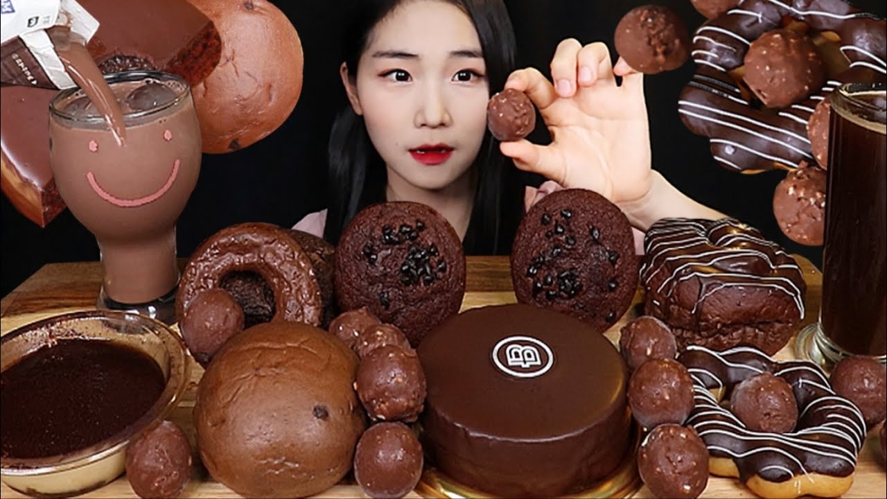 ASMR MUKBANG🍫여러가지 초코 디저트 먹방🍫CHOCOLATE ICE CREAM BALLS CAKE MUFFIN DONUT CREAM BREAD | CHOCO DESSERT