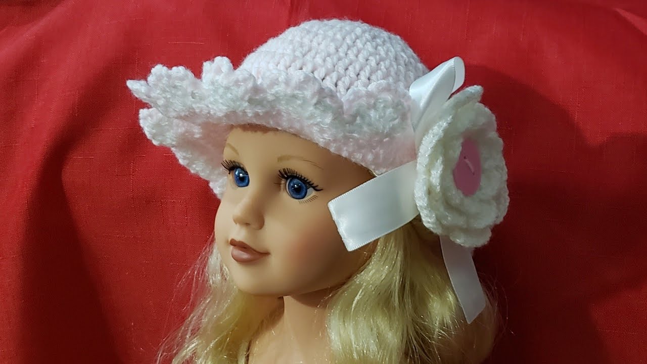 How to crochet sunhat: Crochet sunhat for 18