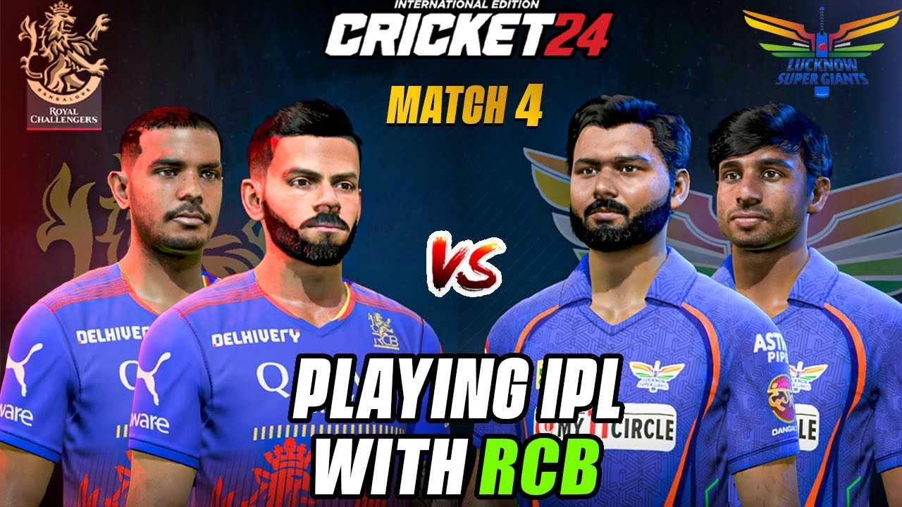 RCB vs LSG - Thriller Match😍🔥 - Playing IPL as RCB in Cricket 24 #4