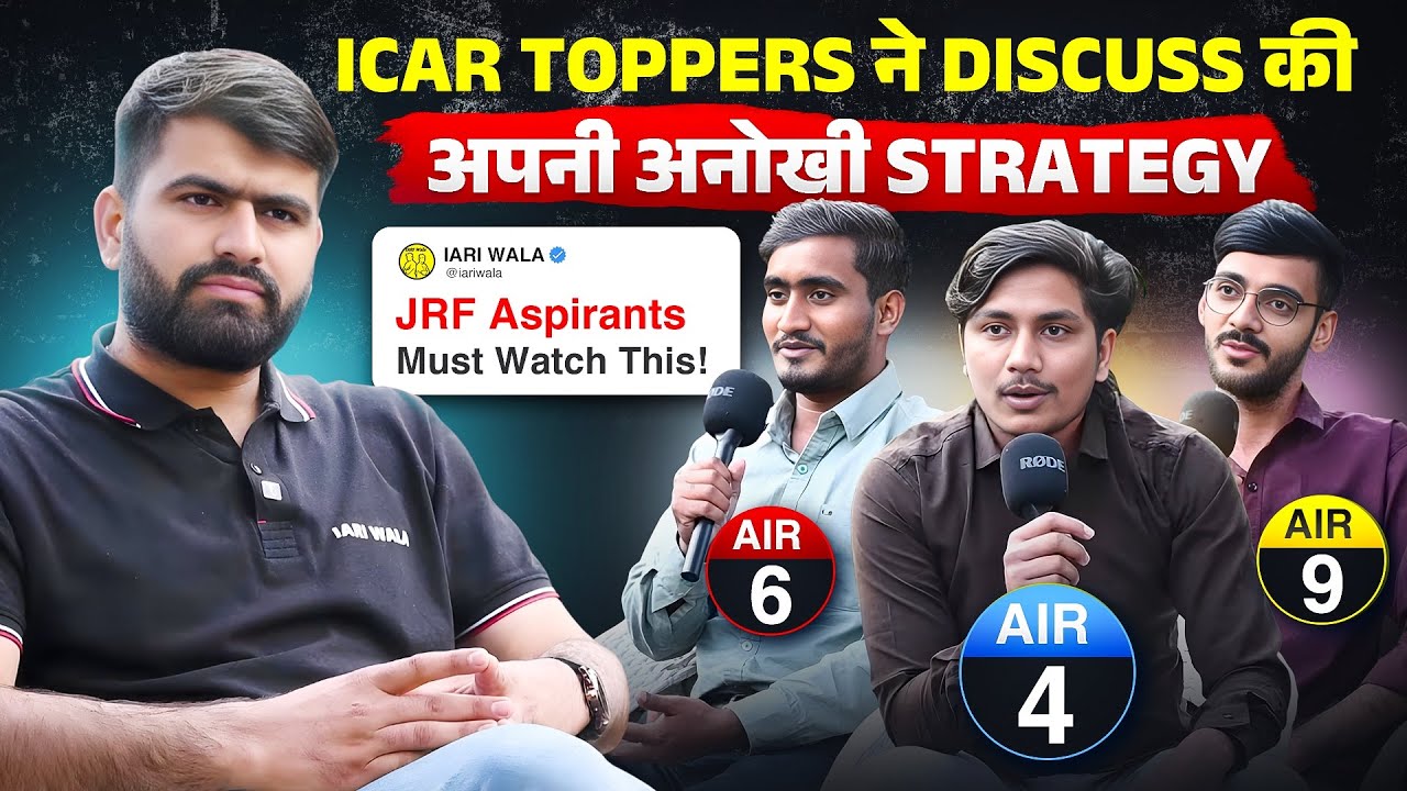 ICAR PG Agronomy Toppers Strategy | IARI Wala Toppers 2025