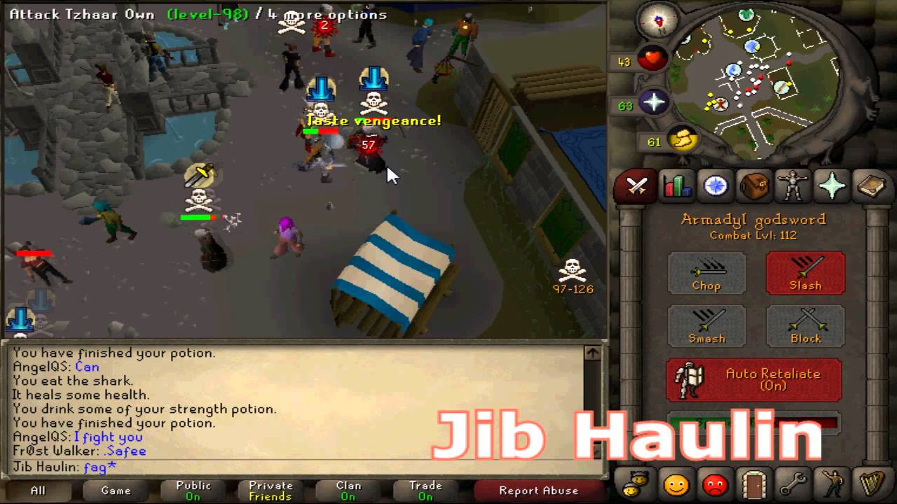 Tzhaar own gets rocked for his bank Ft. Fishbowl and Slayer staff