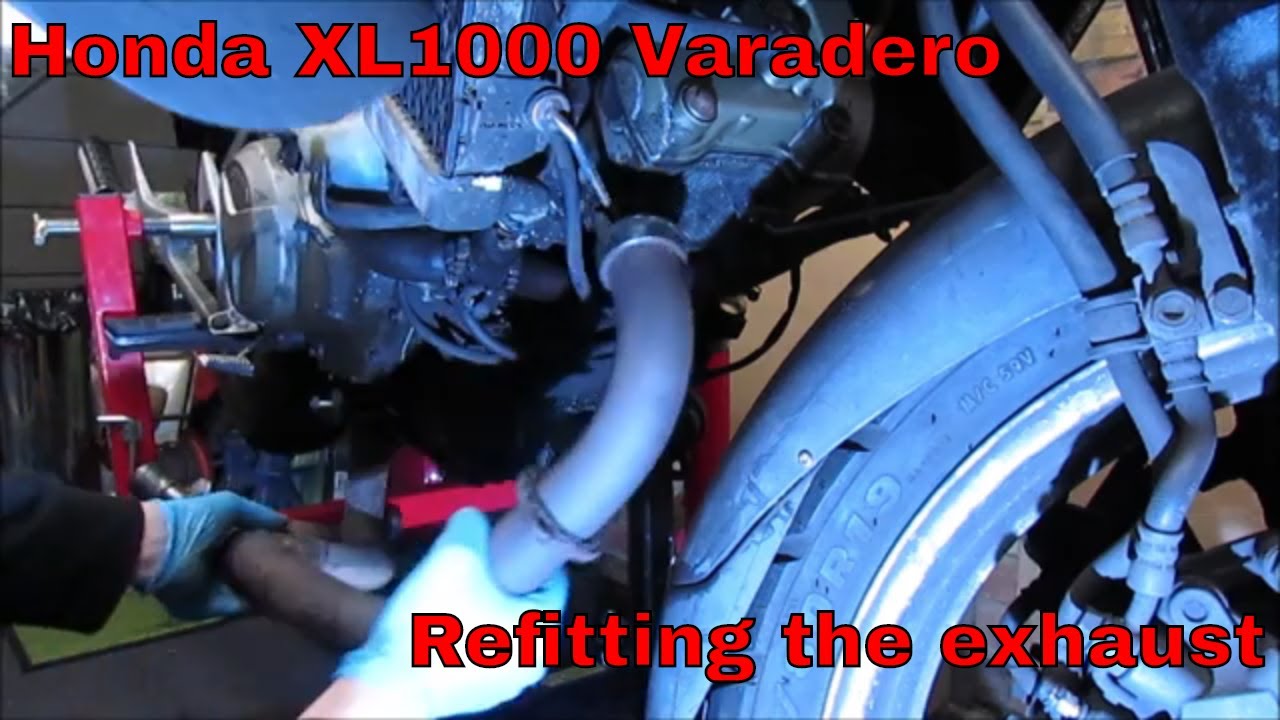 Honda XL1000 Varadero — Переустановка выхлопной системы