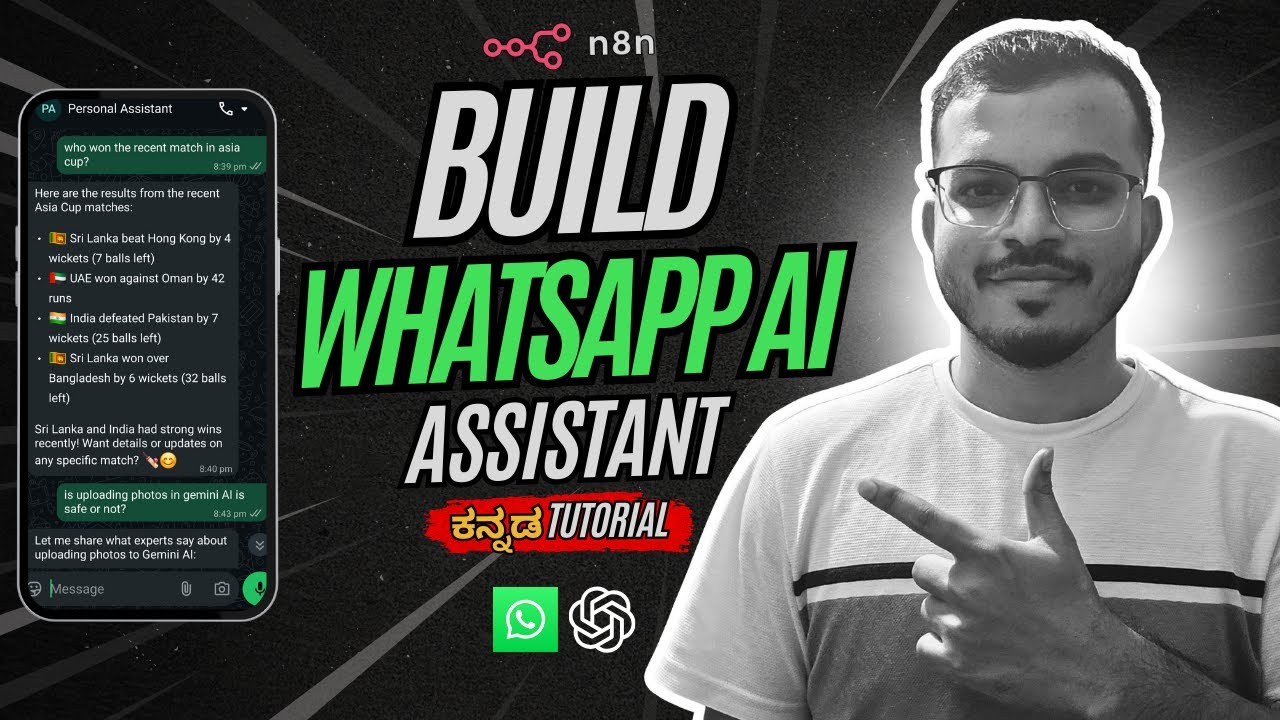 [ಕನ್ನಡ] Build Your First WhatsApp AI Assistant Free | Step-by-Step n8n Tutorial