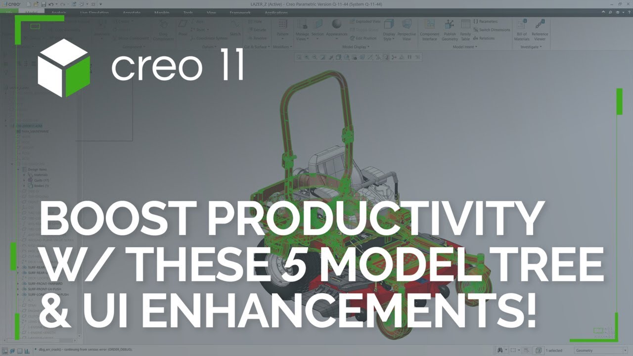 Top 5 Model Tree & User Interface Usability Enhancements for Extra Productivity | Creo 11