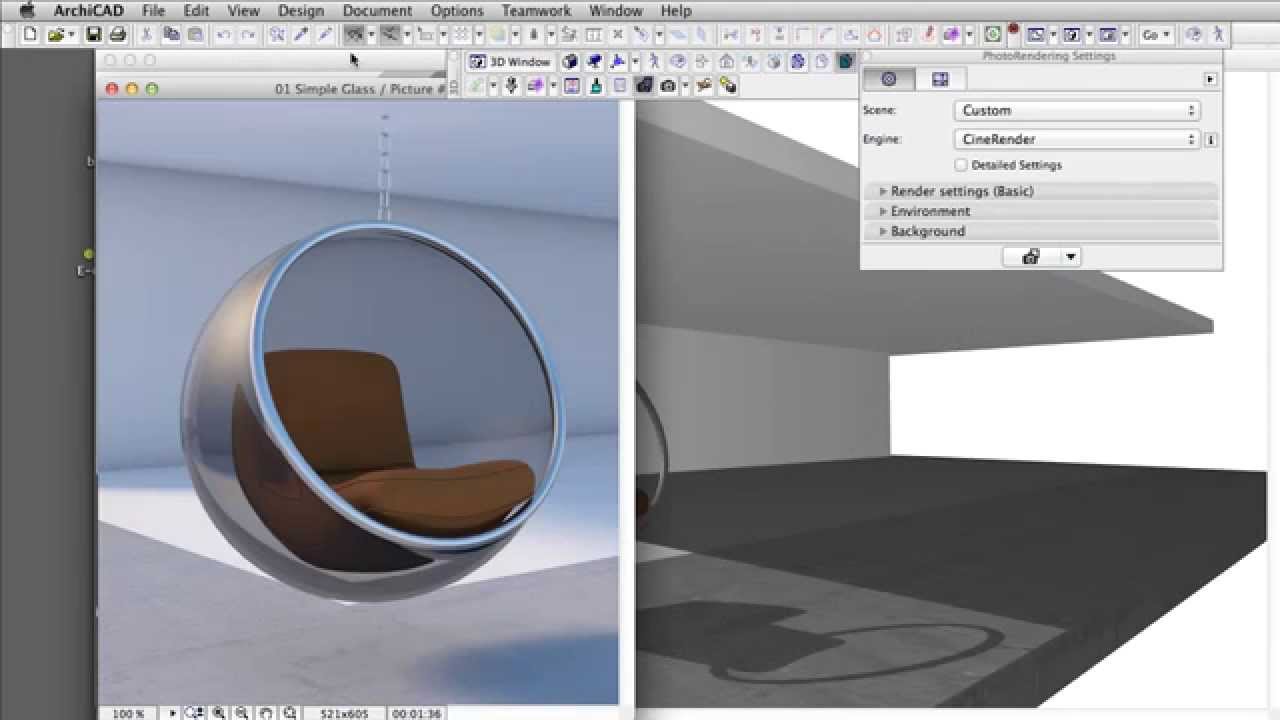 Surface Settings: Transparency in ARCHICAD