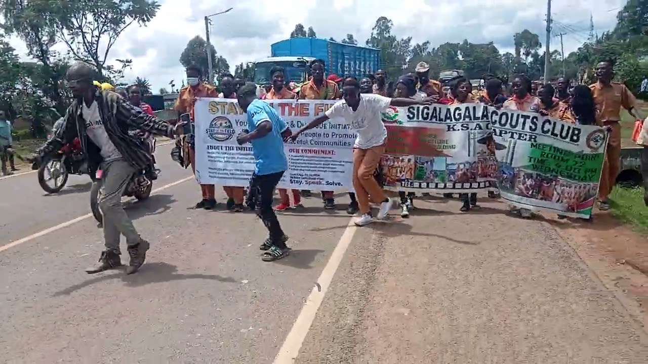 Peace walk from sigalagala to shinyalu Market 