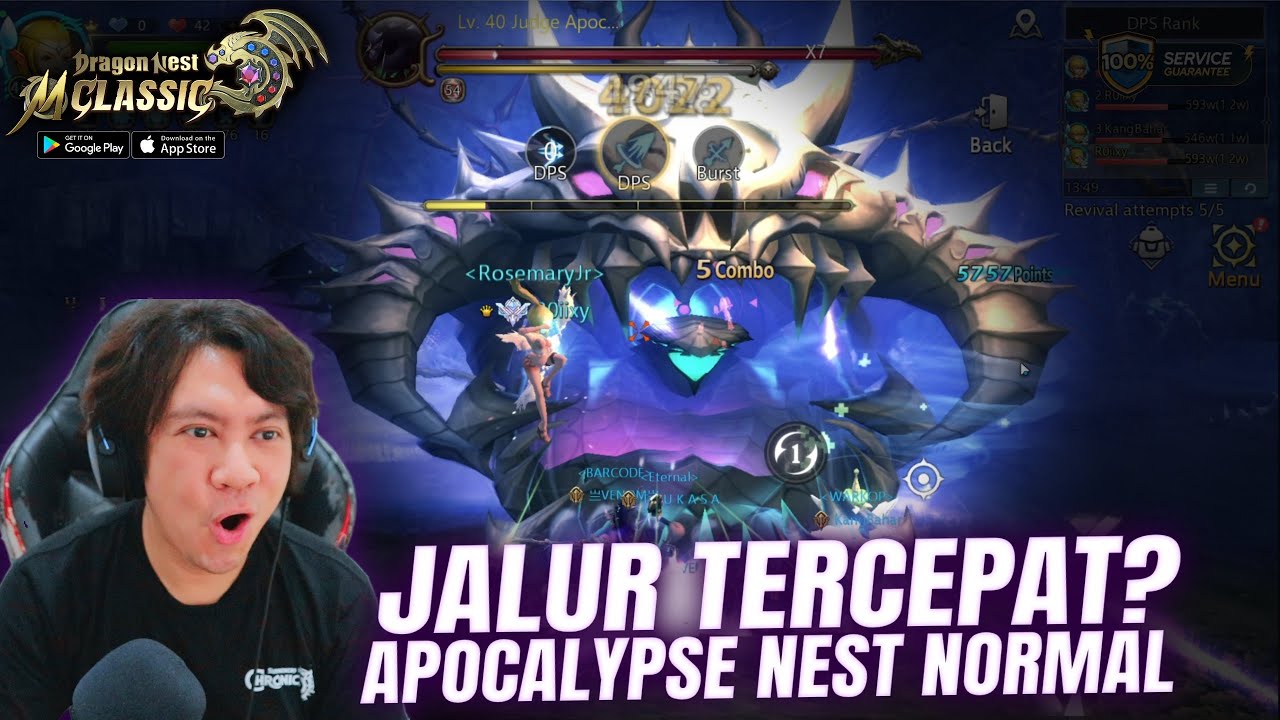 Jalur Tercepat Apocalypse NEST Normal - Dragon Nest M Classic Ditusi