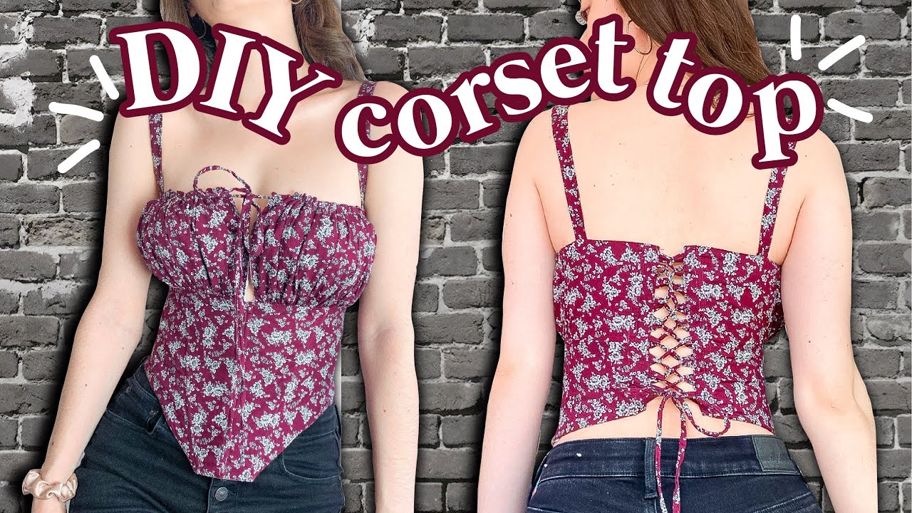 Hice otro corset top porque me encantan *DIY floral corset*