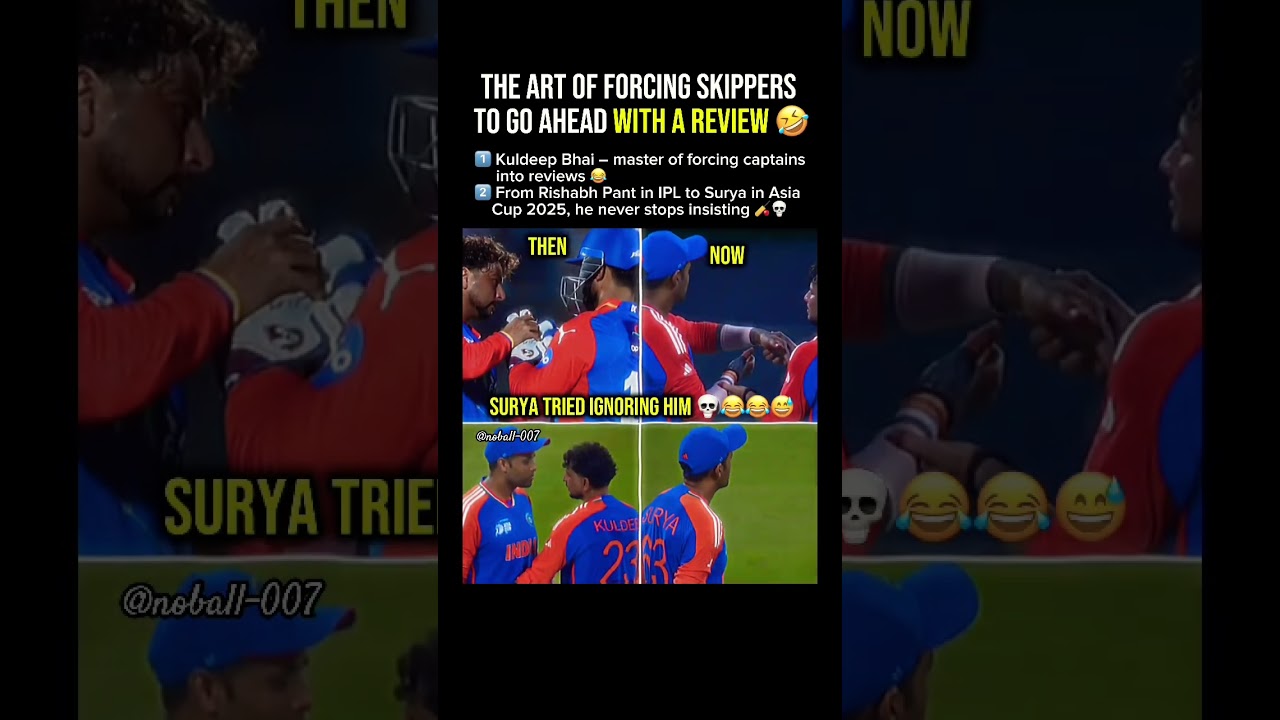 Kuldeep Yadav&rsquo;s Funny Art of Forcing Captains to Review 😂 | From Rishabh to Surya!#shortfeed