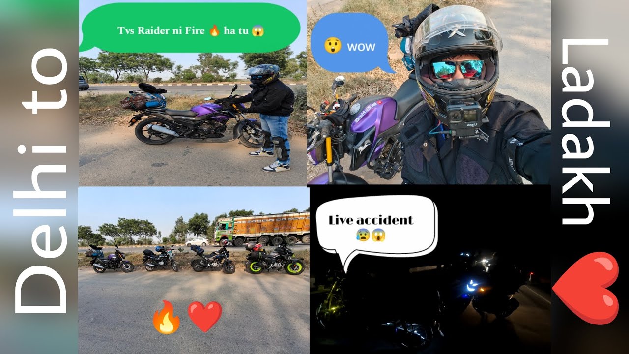 Dream❤️Ride | DELHI to LADAKH ✓On India's First TVS RAIDER 125 🔥 ! DAY-1 | HIMACHAL ❤️