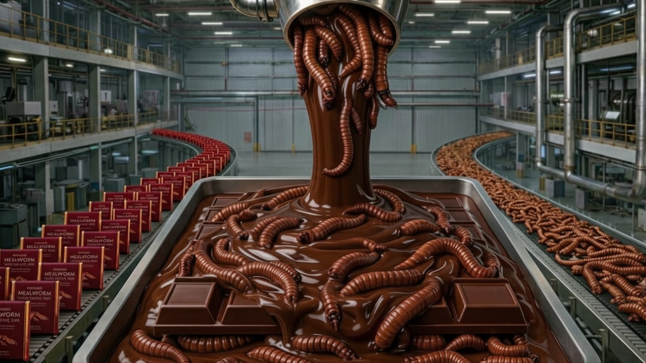 Inside The Factory: How Millions of Chocolate Bars are Made from Mealworms #Factoryprocess