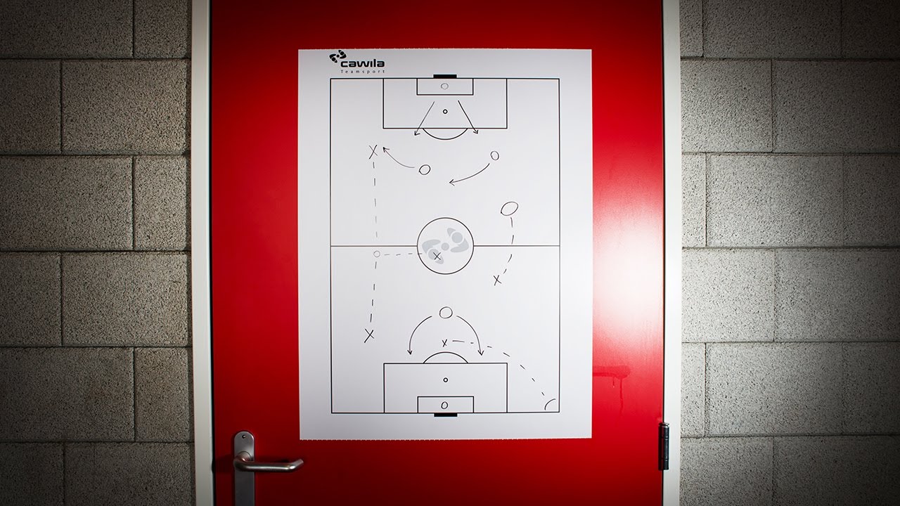 Cawila Fu&szlig;ball Taktikfolie | selbsthaftend | 25 Blatt