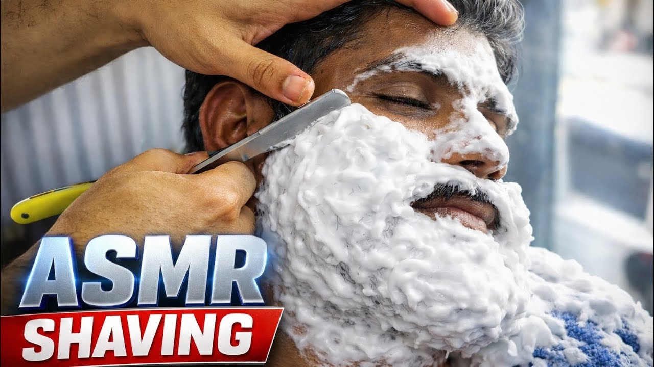 🪒 ASMR Full sleep shaving with (Mrbarbershop) 