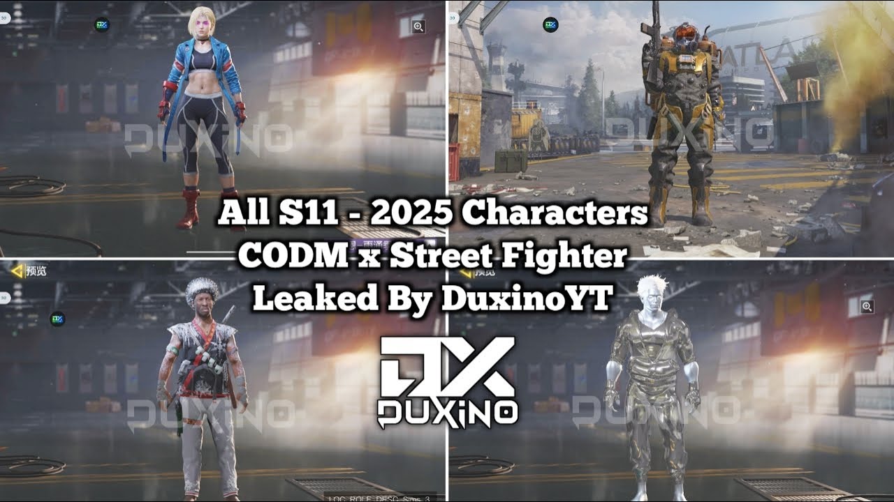 Season 11 - 2025 All Characters Showcase - DMZ SLQ Street Fighter Collab - S11 Leaks CODM
