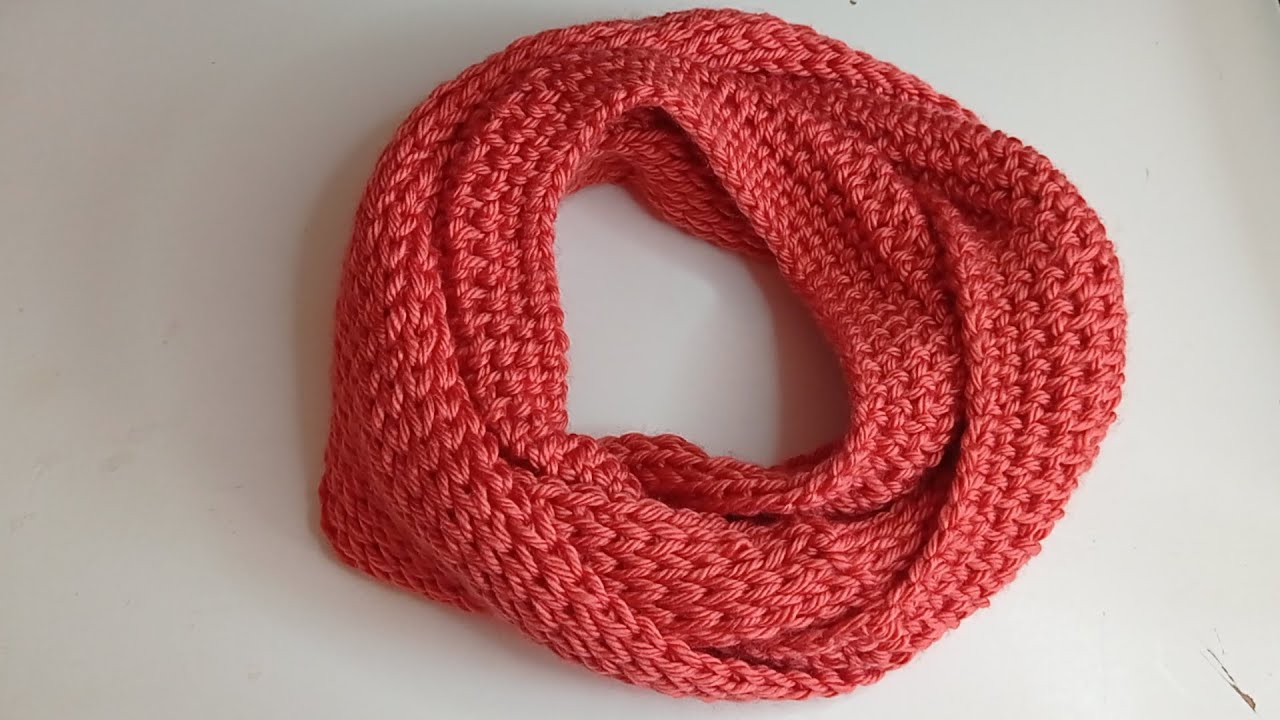 BUFANDA O CUELLO INFINITA A CROCHET PASO A PASO - TEJIDO FÁCIL Y RAPIDO