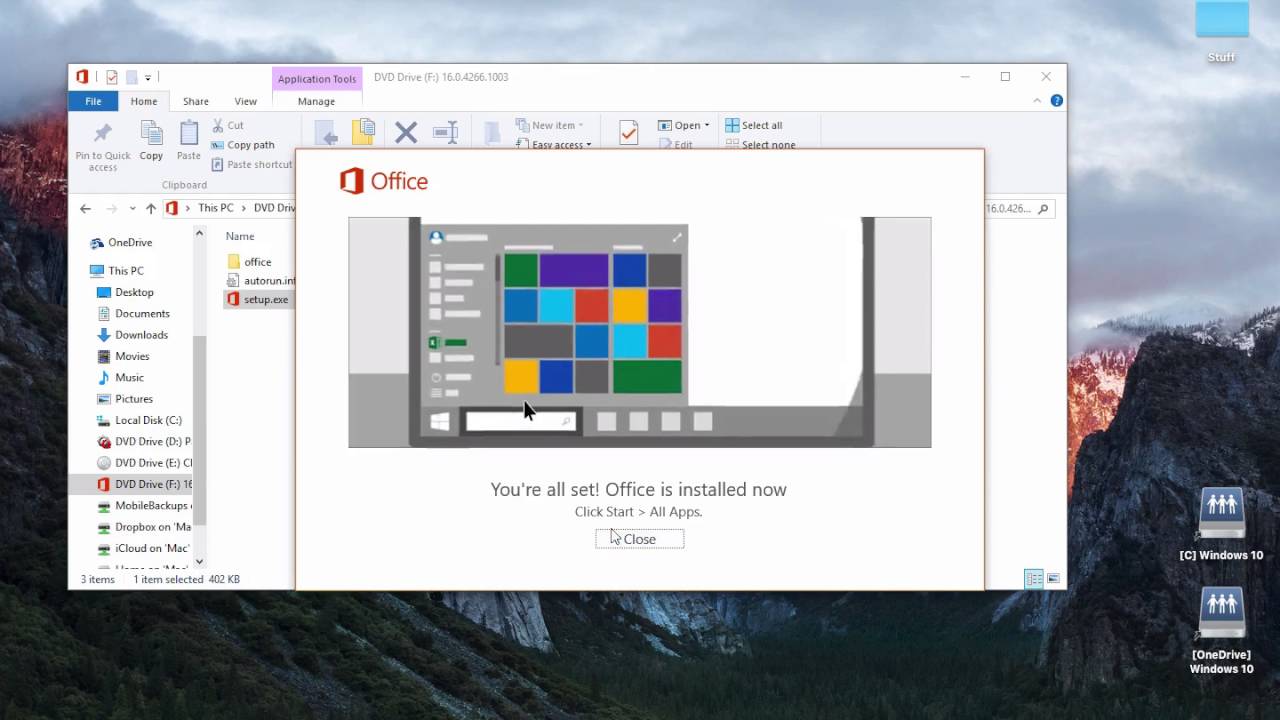 Visio Professional 2016 install