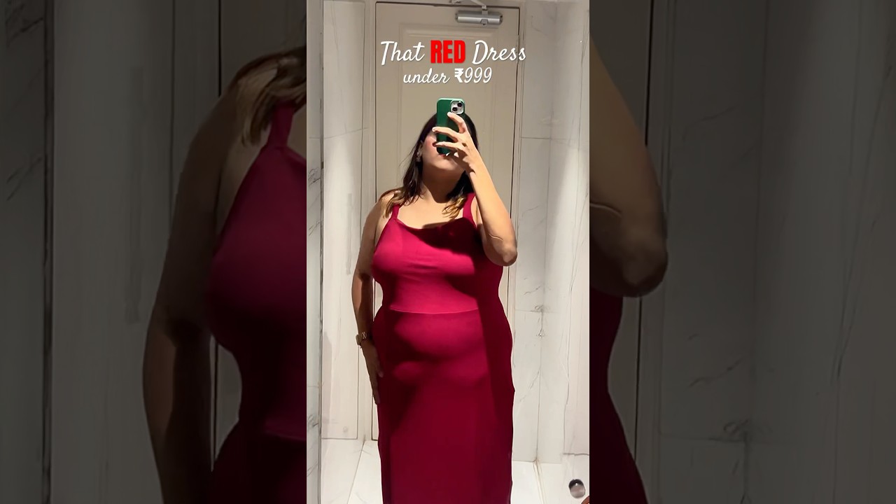 Red dress under ₹999|#shortsfeed #youtubeshorts #myntra #reddress #plussize  #fashion #fyp #explore