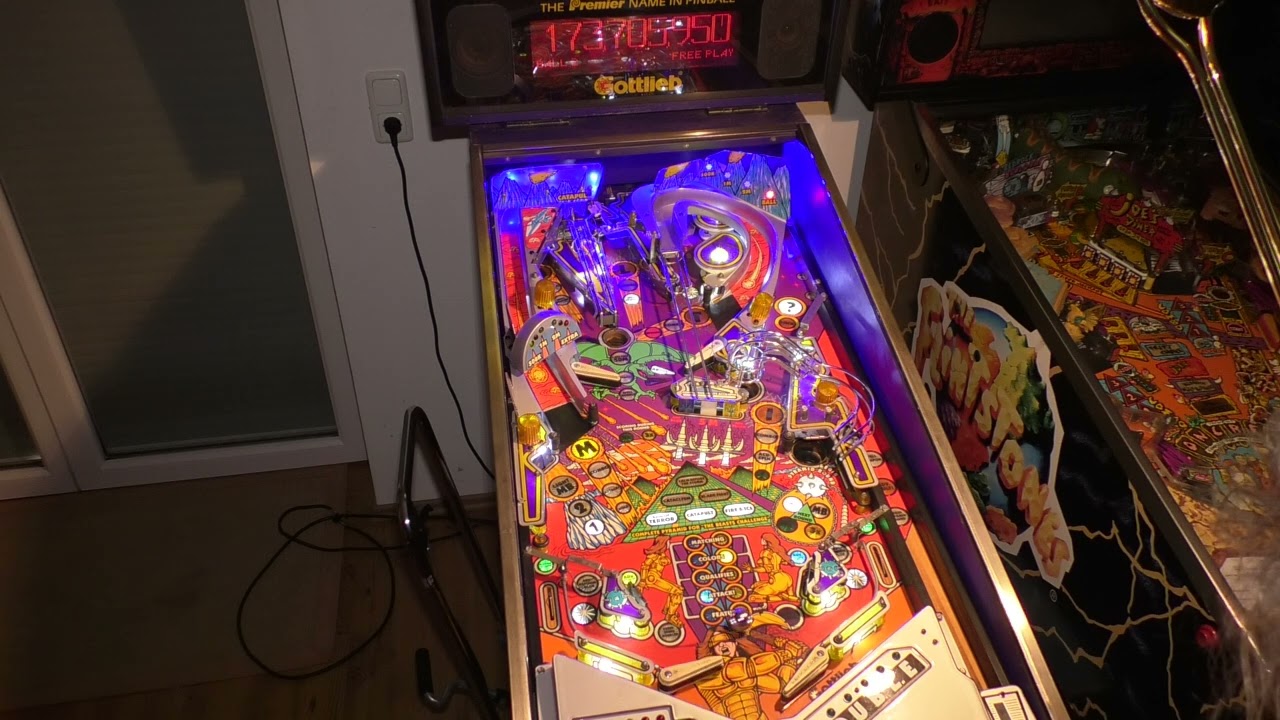 #99 Flipper Gladiator, Gameplay, Pinball Automat, Gottlieb