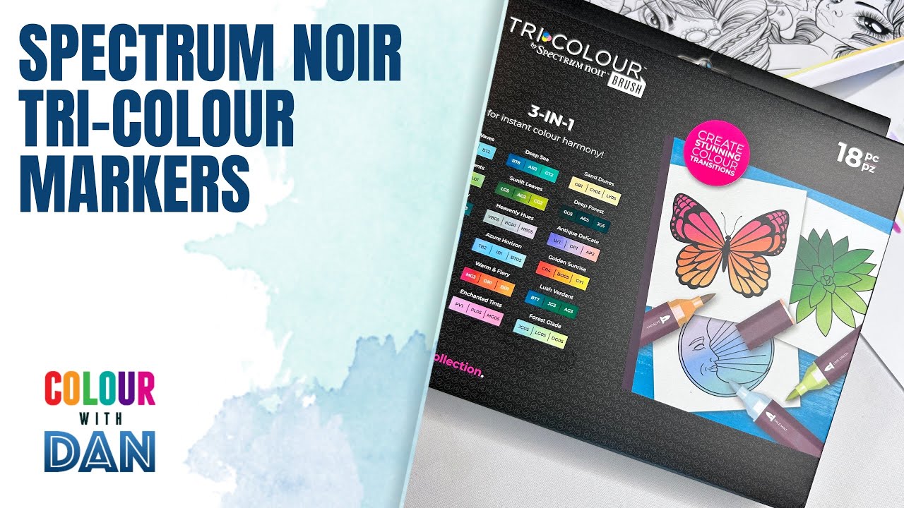 Spectrum noir tri-colour brush markers - first impression and colour!