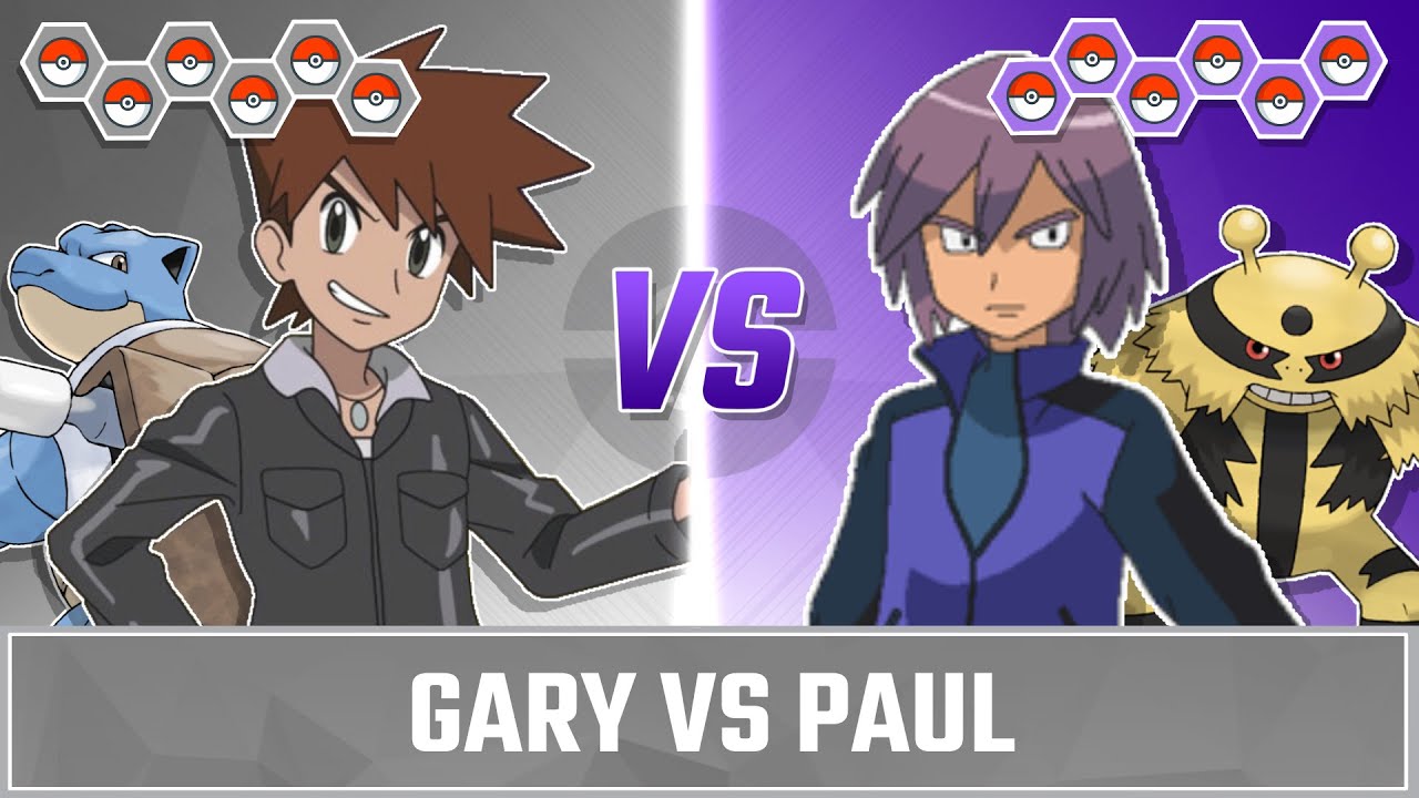 Rival Pokemon Battle: Gary vs Paul