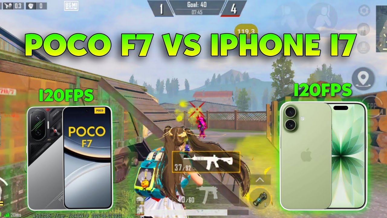 Can Poco f7 Defeat Iphone 17 After 120FPS unlock POCO F7 VS IPHONE 17! 