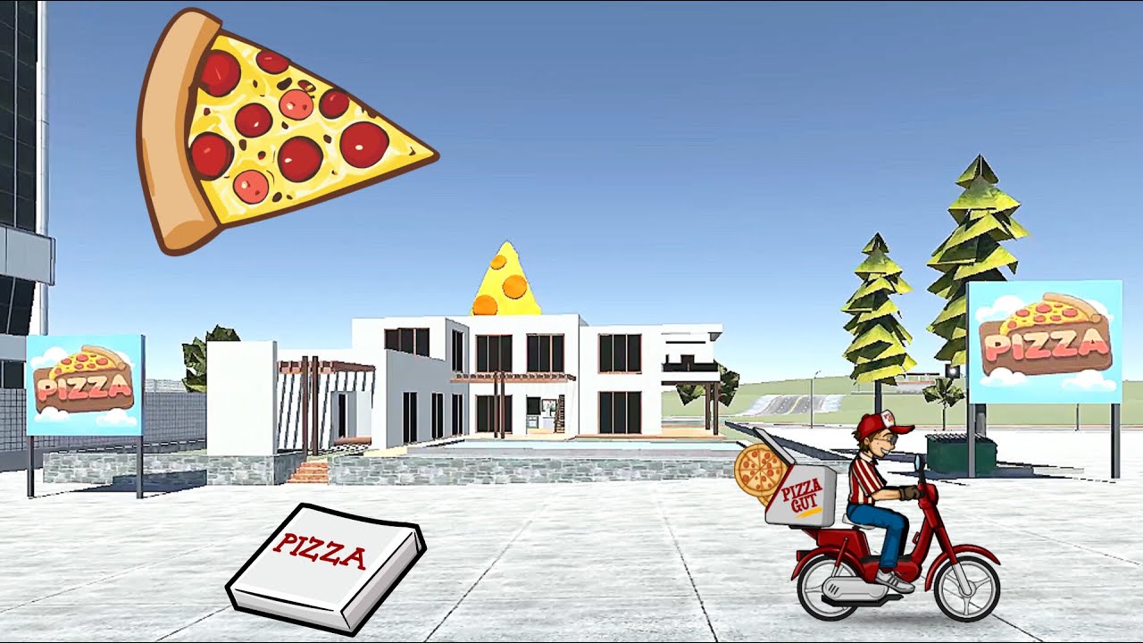 FRANKLIN CHANGED HIS HOUSE TO PIZZA SHOP IN INDIAN BIKES DRIVING 3D
