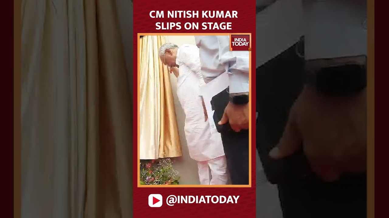 Watch: Bihar CM Nitish Kumar Fell Down While Attending A Function At Patna University