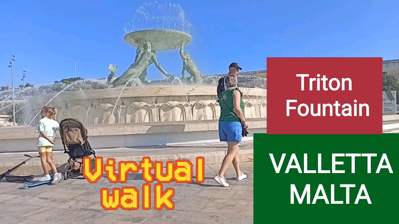 Walking from Valletta bus station to the Valletta-Gozo fast Ferry terminal